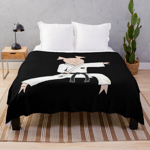 Item preview, I love Martial Arts! Pig martial arts practitioner, kata, kung fu, karate, judo, aikido, MMA, simple, text free martial arts designed and sold by PiggingJapan.
