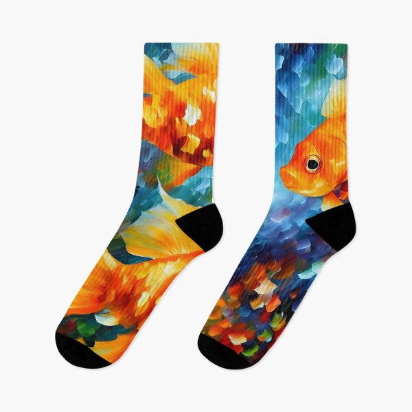 Item preview, Vibrant Impressionist Fancy Goldfish designed and sold by cikedo.