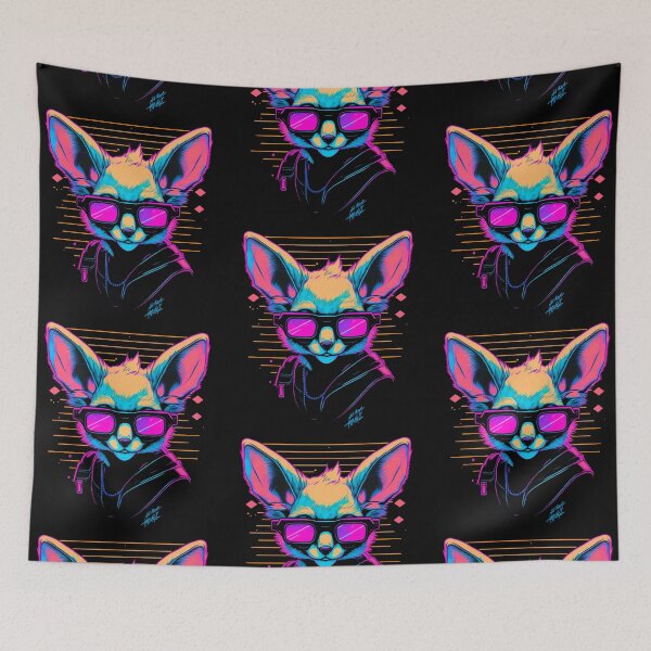 Aperçu de l'œuvre Retrowave Fennec créée et vendue par TheSamuraiCat.