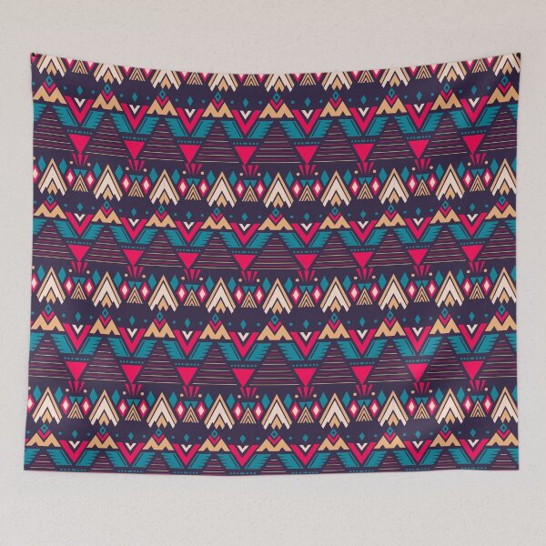 Item preview, Red Blue Aztec, Mexican, Ukrainian Christmas Colorful  watercolor flat design. iPhone or Samsung Phone Case Cover designed and sold by RoManSmArt.