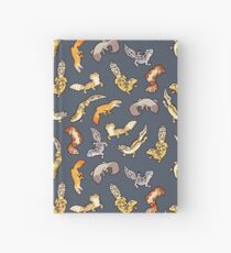 chub geckos in dark grey Hardcover Journal