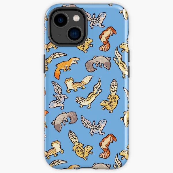 chub geckos in blue iPhone Tough Case