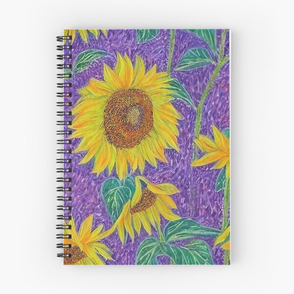 Item preview, Purple Impressionist Sunflowers designed and sold by woodlarks.