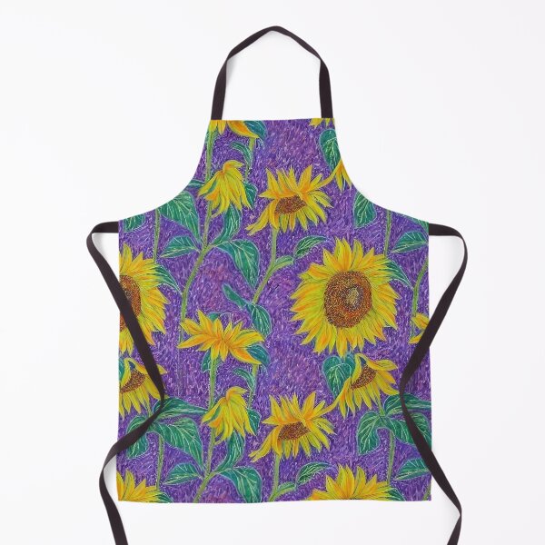 Item preview, Purple Impressionist Sunflowers designed and sold by woodlarks.