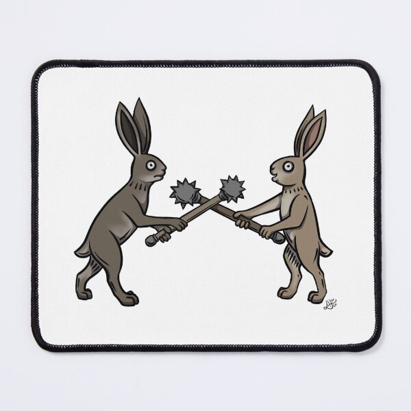 Item preview, Medieval Marginalia Bunnies: Duel designed and sold by faejala.