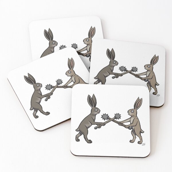 Item preview, Medieval Marginalia Bunnies: Duel designed and sold by faejala.