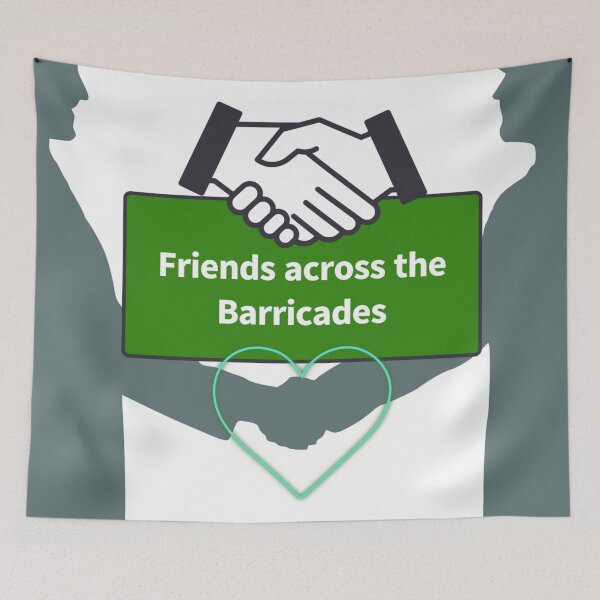 Item preview, 'friends across the barricades' designed and sold by Bako24.