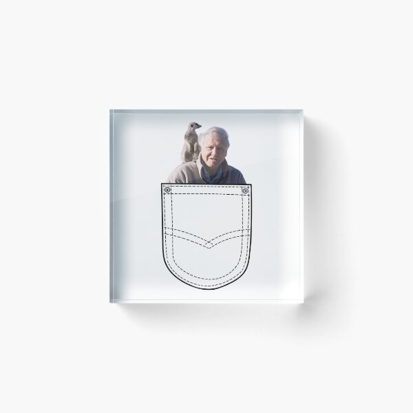 Item preview, Sir David Attenborough with a Meerkat in your pocket designed and sold by Otterly Creative.