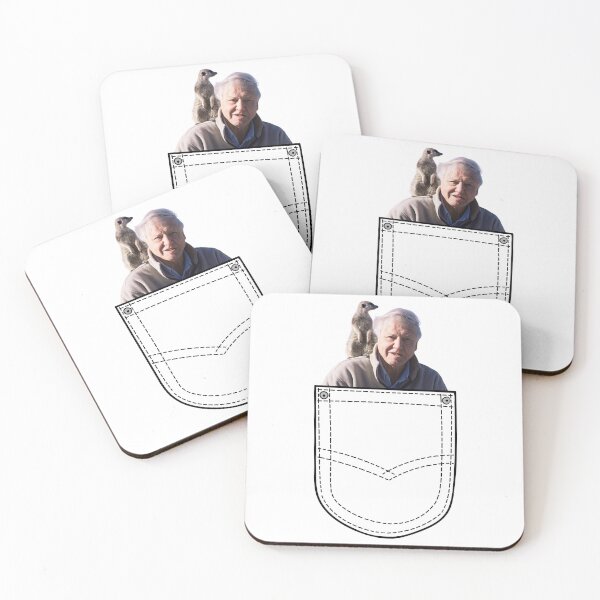 Item preview, Sir David Attenborough with a Meerkat in your pocket designed and sold by Otterly Creative.