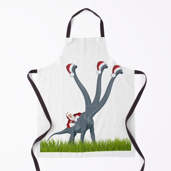 Item preview, Dinosaur Christmas with Santa Claus | 3-necked dinosaur | Merry Xmas designed and sold by CosmicStory.