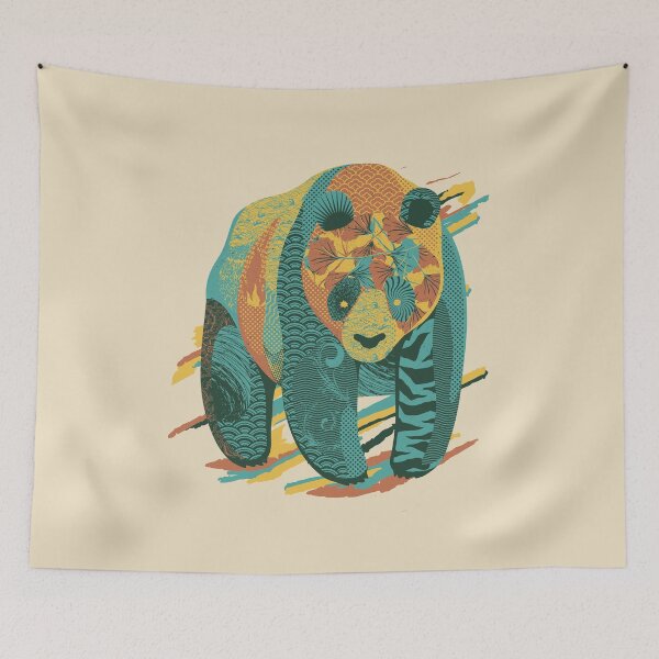 Item preview, Colorful Tattooed Panda Textures by Tobe Fonseca designed and sold by Tobe Fonseca®.
