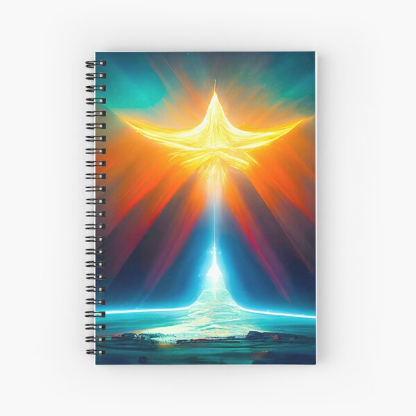 Vortex of Light upon the Earth - spiritual art spiritual artwork spirituality wellness well-being Spiral Notebook