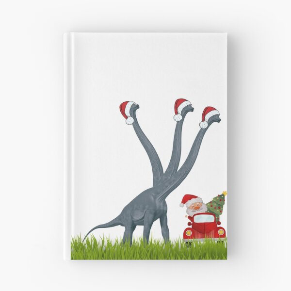 Item preview, Dinosaur Christmas with Santa Claus 2 | 3-necked dinosaur | Merry Xmas designed and sold by CosmicStory.