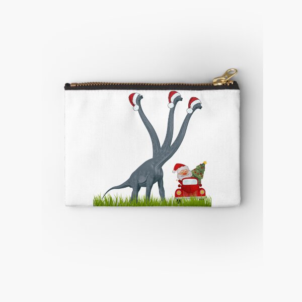 Item preview, Dinosaur Christmas with Santa Claus 2 | 3-necked dinosaur | Merry Xmas designed and sold by CosmicStory.