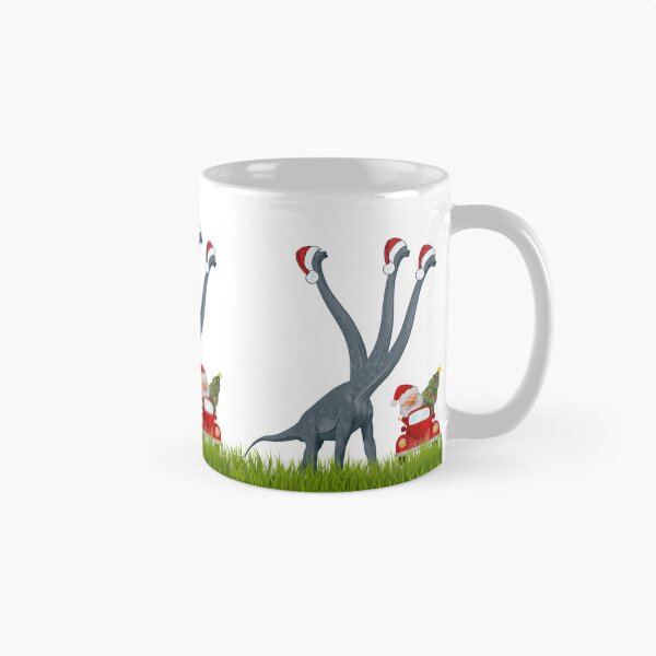 Item preview, Dinosaur Christmas with Santa Claus 2 | 3-necked dinosaur | Merry Xmas designed and sold by CosmicStory.