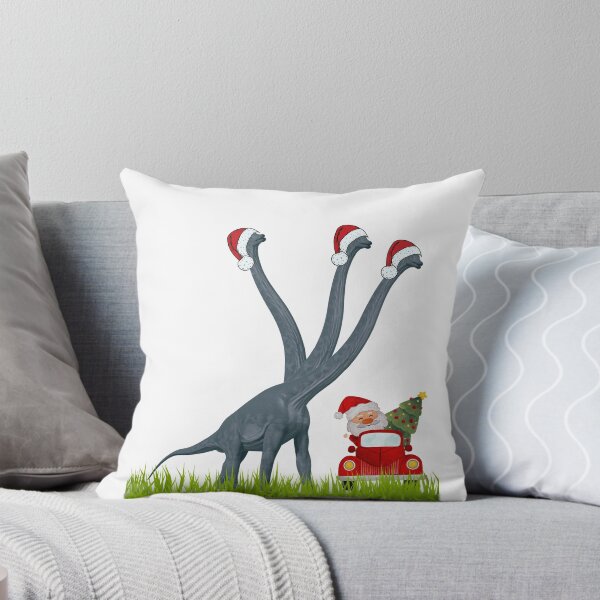 Item preview, Dinosaur Christmas with Santa Claus 2 | 3-necked dinosaur | Merry Xmas designed and sold by CosmicStory.