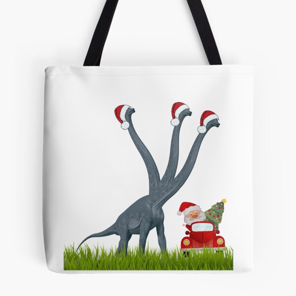 Item preview, Dinosaur Christmas with Santa Claus 2 | 3-necked dinosaur | Merry Xmas designed and sold by CosmicStory.