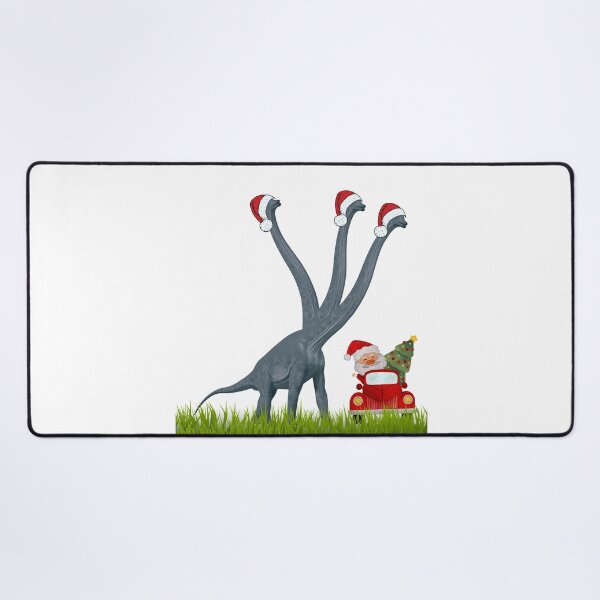 Item preview, Dinosaur Christmas with Santa Claus 2 | 3-necked dinosaur | Merry Xmas designed and sold by CosmicStory.