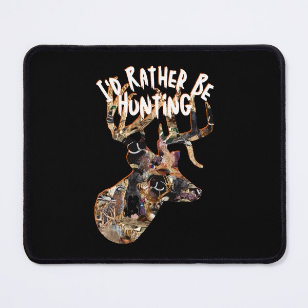 Item preview, I'd Rather Be Deer Hunting, Whitetail Trophy Buck Wildlife Collage designed and sold by LifeCrush.