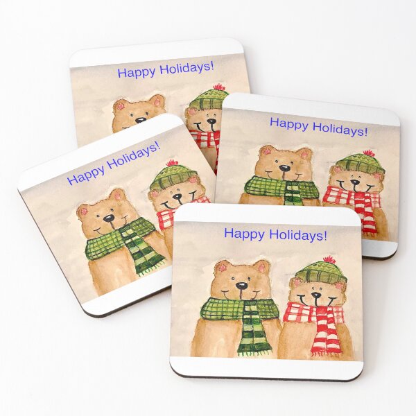 Item preview, Two Christmas bears.  designed and sold by watercolorsLiz.