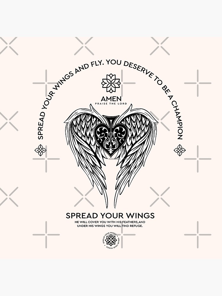 "psalm 91 quotes spread your wings" Poster for Sale by REDESIGN04 Redbubble