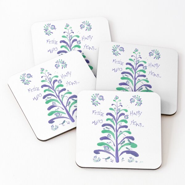 Item preview, HAPPY NEW YEAR · FELIZ AÑO NUEVO · VIEL GLÜCK  · BONNE ANNÉE ! designed and sold by reflejArte.