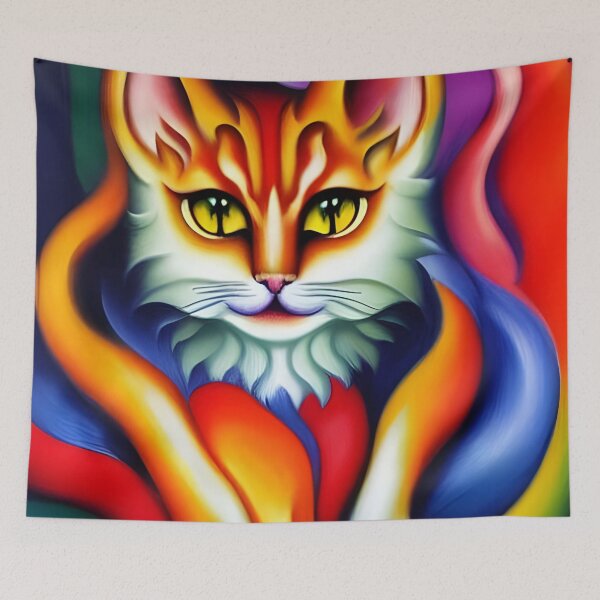 Item preview, Colorful cats designed and sold by FineArtworld7.