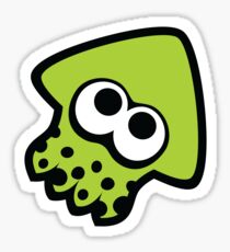 squid (lime green) Sticker