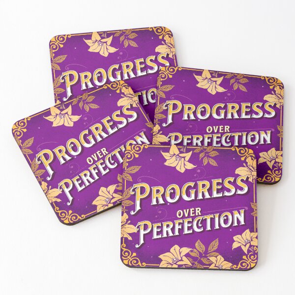 Item preview, Progress Over Perfection Quote designed and sold by ArtBySymone.