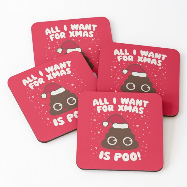 Item preview, All i Want for Xmas is Poo - Funny Saying Christmas Holidays Kawaii Style Poo designed and sold by WeirdPunderful.