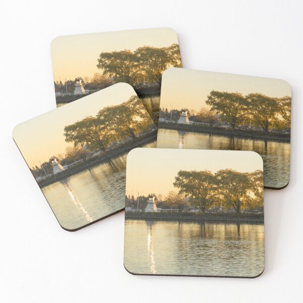 Item preview, Antique Lighthouse - Autumnal Sunrise at Etobicoke Yacht Club Toronto Ontario designed and sold by Georgia Mizuleva.
