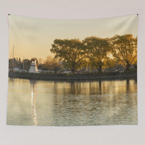Item preview, Antique Lighthouse - Autumnal Sunrise at Etobicoke Yacht Club Toronto Ontario designed and sold by Georgia Mizuleva.