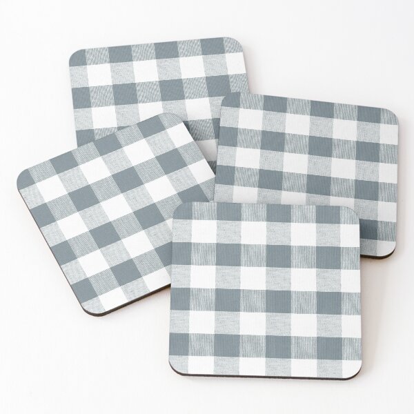 Item preview, Bold Goblin Blue gingham fabric pattern designed and sold by coverinlove.