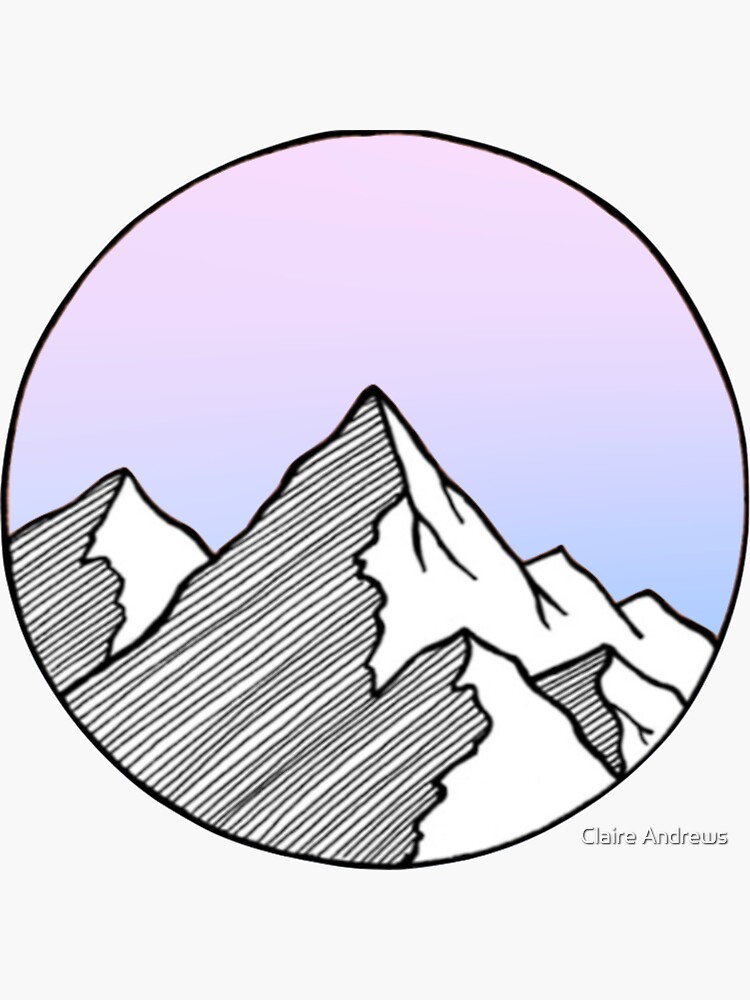 How to Draw Mountain Scenery (Mountains) Step by Step |  DrawingTutorials101.com