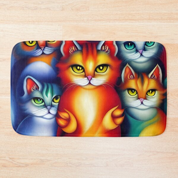 Item preview, Colorful cats designed and sold by FineArtworld7.