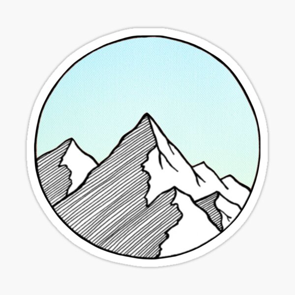Item preview, Mountains with Green Blue Gradient designed and sold by Claireandrewss.