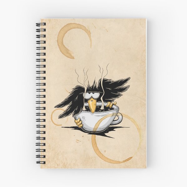 Item preview, Grumpy Crow Raven In Coffee Fun designed and sold by Skizzenmonster.
