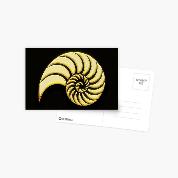 Item preview, snail shell spiral shape | Fibonacci golden illustration designed and sold by KARTICK DUTTA.