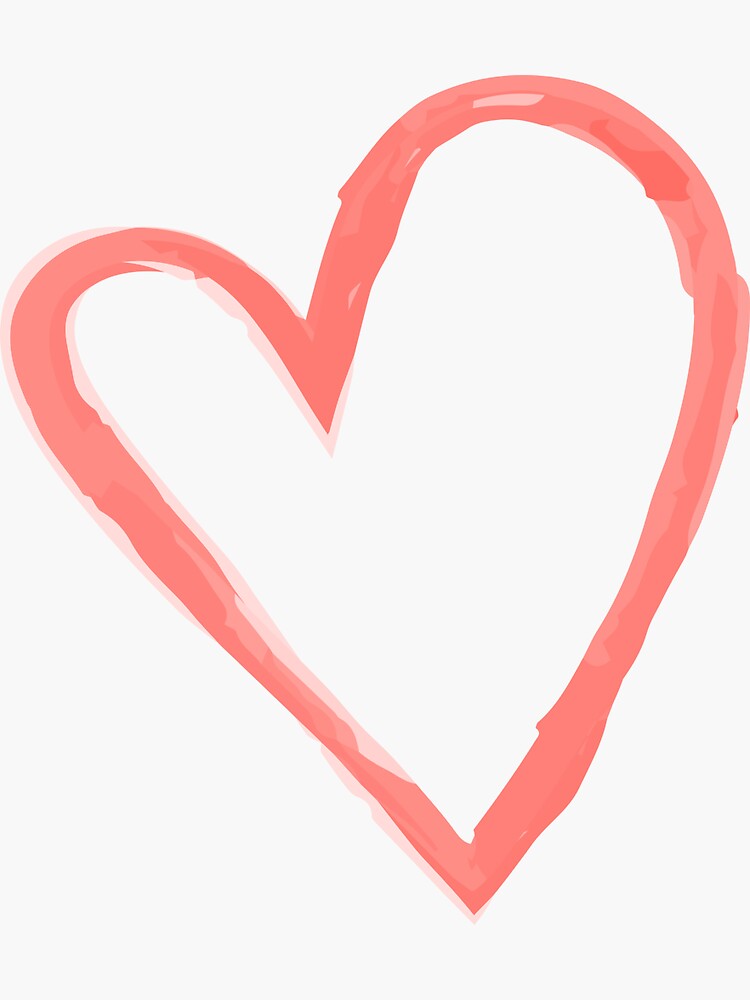 "Heart hand drawing heart" Sticker for Sale by Taliin Redbubble