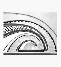 The Arlington Hotel - spiral stair (B&W) Photographic Print