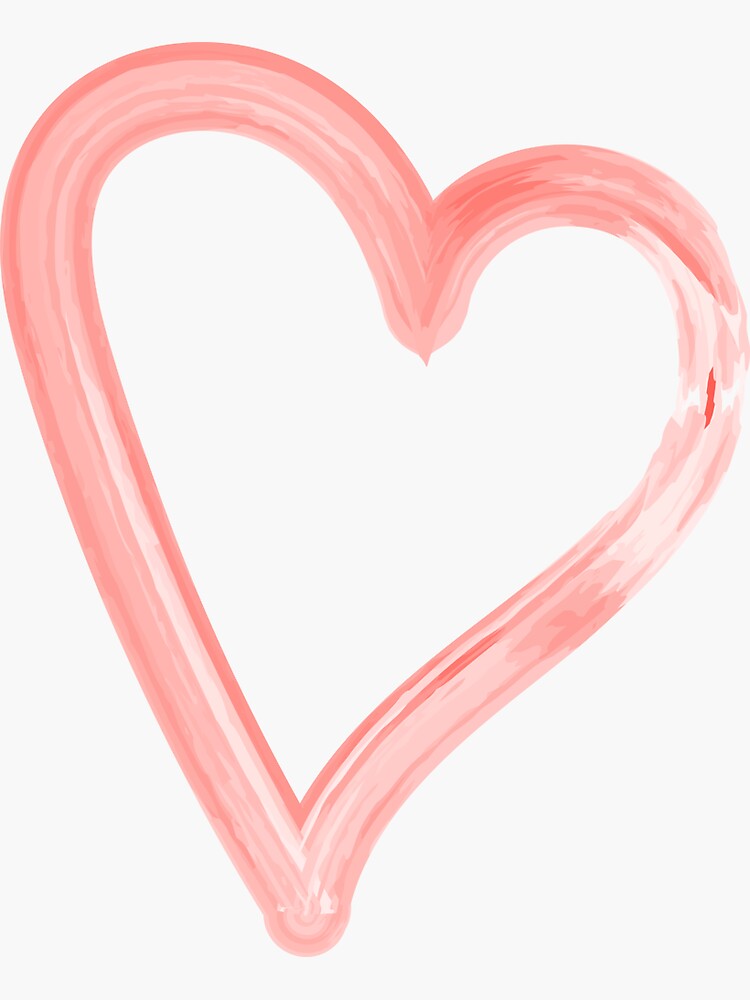 "Heart hand drawing heart" Sticker for Sale by Taliin Redbubble