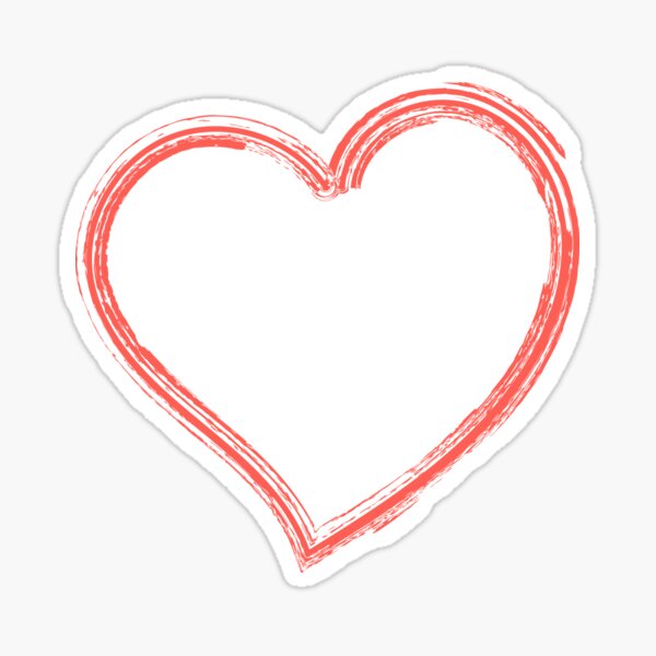"Heart hand drawing heart" Sticker for Sale by Taliin Redbubble