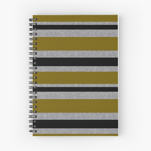 Item preview, Mustard,grey and black textured horizontal stripes. designed and sold by marinaklykva.