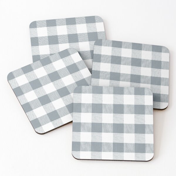 Item preview, Light Grey Lead gingham fabric pattern designed and sold by coverinlove.