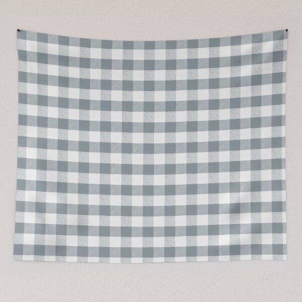 Item preview, Light Grey Lead gingham fabric pattern designed and sold by coverinlove.