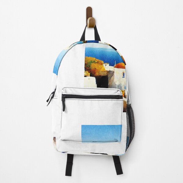 Item preview, Greece coastal picturesque art designed and sold by kempyumcha.