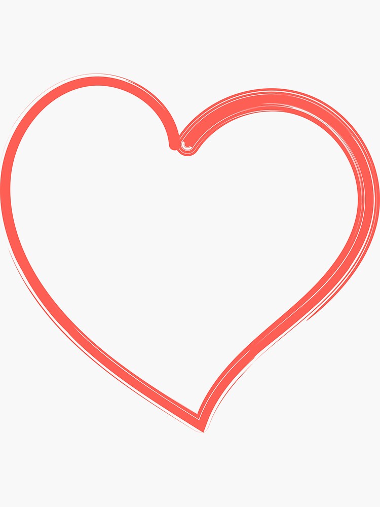 "Heart hand drawing heart" Sticker for Sale by Taliin Redbubble