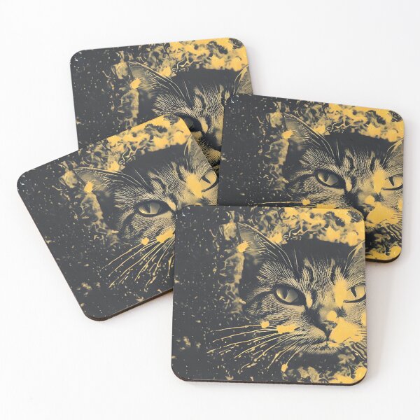 Item preview, Enigmatic Mysterious Black and Orange Cat | designed and sold by Darlingly.