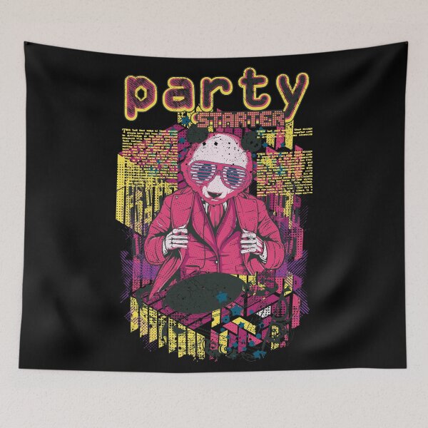 Item preview, Party Starter Art Design Draw Street Art Text Phrase Quote designed and sold by BK-Fishing.