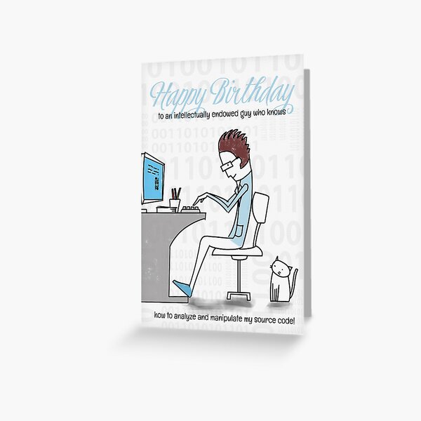 Computer Guy - Birthday - With a Sexy Humorous Message Greeting Card